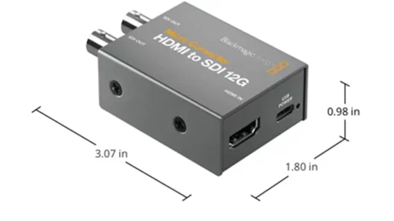 ابعاد و وزن کانورتر HDMI to SDI 12G